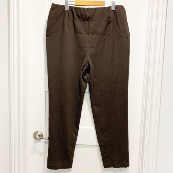 J. Jill XL Ponte Slim Leg Brown Ankle Pull-on Pant - Picture 3 of 9
